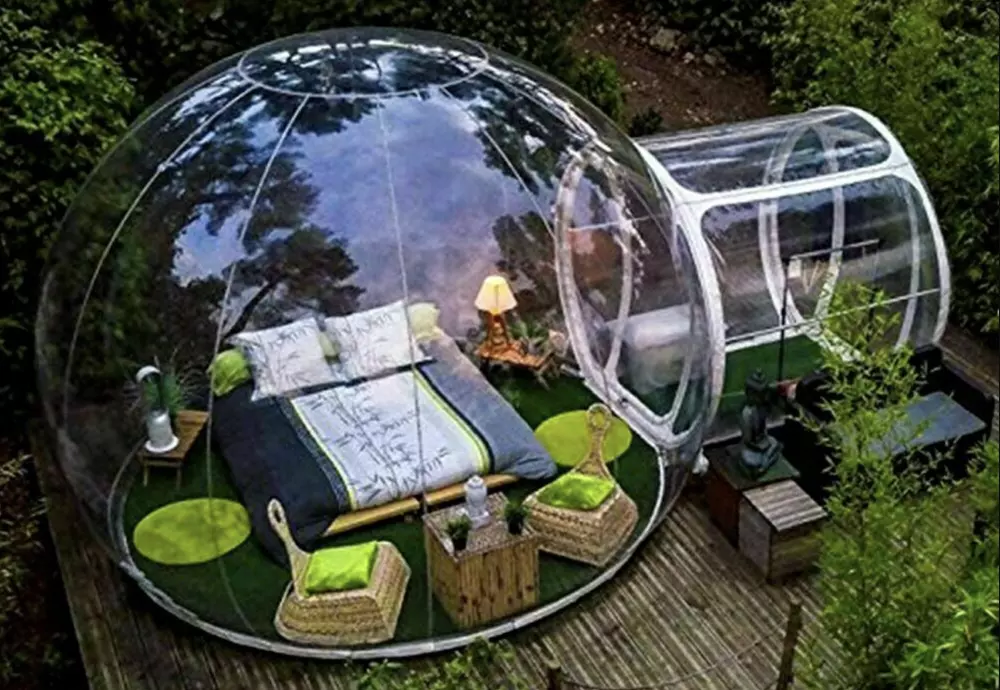 inflating camping bubble tent